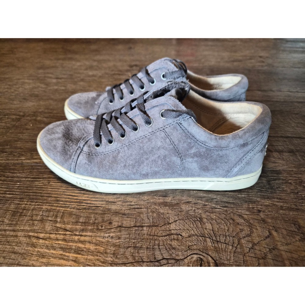 UGG Australia Tomi Grey Suede Lace Up Sneakers 1005484 Womens 7